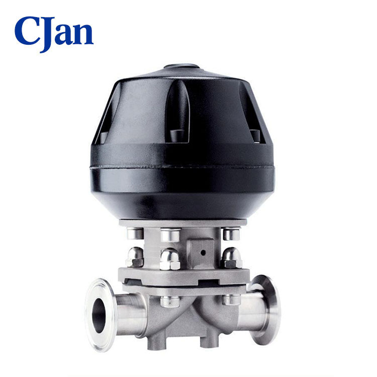 Stainless Steel Normally Open / closed Pneumatic Diaphragm Valve Membrane for Food