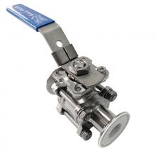 TYPE PLBV - صمام كرة صحي Tri-Clamp مبطن بـ PFA